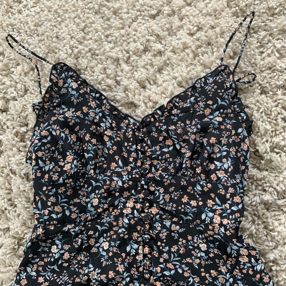 Apricot Lane Black Floral Midi Dress